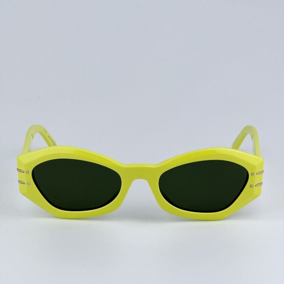 Dior DIORSIGNATURE B1U 66C0 BRAND NEW Sunglasses Yellow Green Women Butterfly main image 12